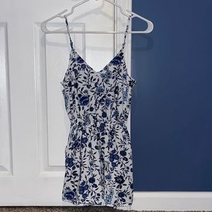 White and Blue H&M romper NEVER WORN